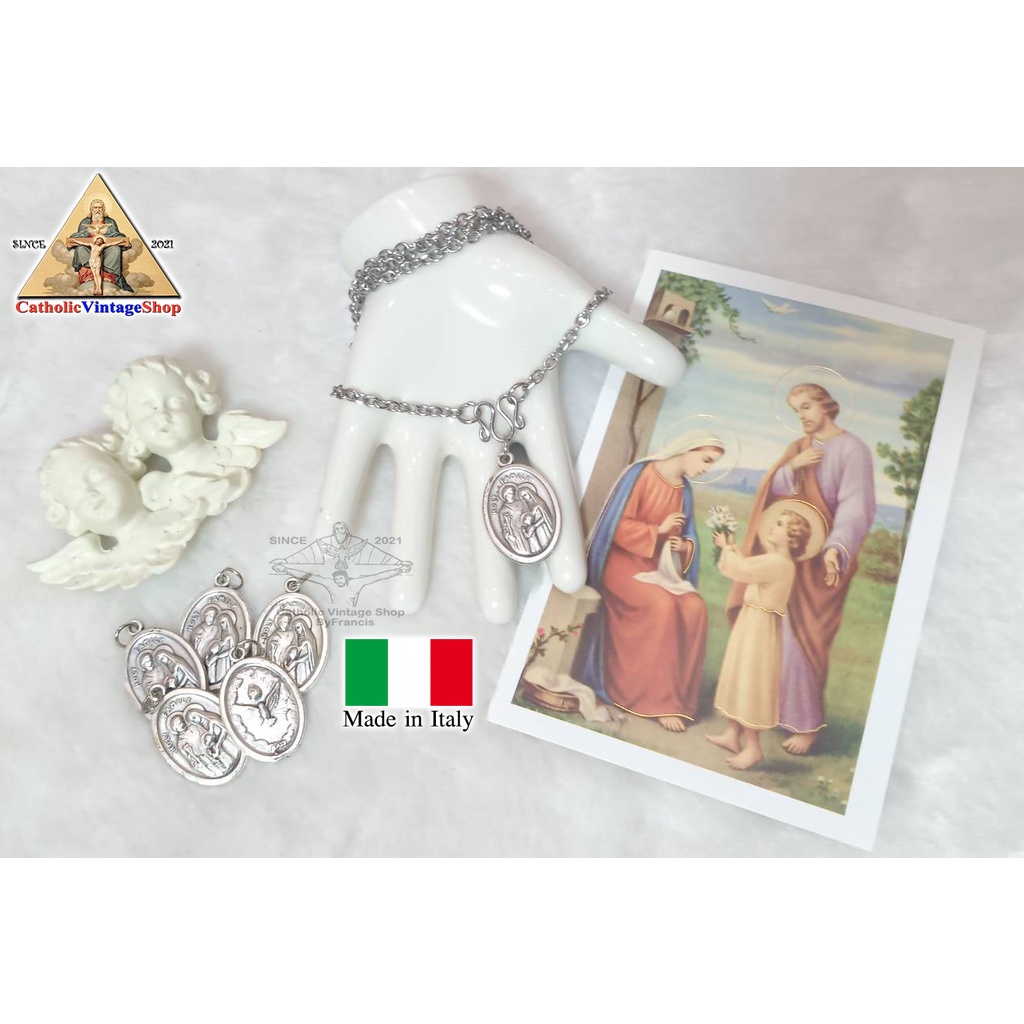 สร้อย-สแตนเลส-เหรียญครอบครัวศักดิ์สิทธิ์-stainless-necklace-catholic-คาทอลิก-ศาสนาคริสต์