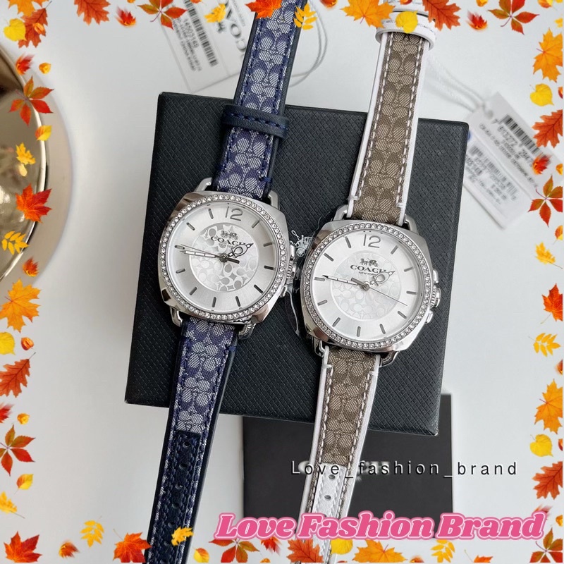 ภาพหน้าปกสินค้าผ่อน0%~แท้100% นาฬิกาข้อมือ Coach Womens BOYFRIEND Signature Silver Tone Watch 14503148 14503149 14503150