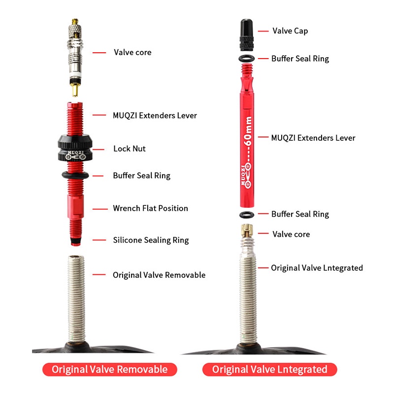 muqzi-อะแดปเตอร์วาล์วขยายยางในรถจักรยาน-ขนาด-50-มม-60-มม-80-มม-ถอดออกได้-พร้อมแกน