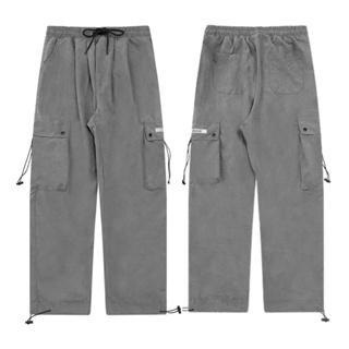 "Light Grey Mountain Campground" กางเกงขาวยาวสไตล์ Camping Pants