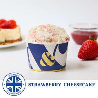 Strawberry Cheesecake ( เจลาโต้ สตรอว์เบอร์รี่ ขนาด 4/8/16 oz.) ส่งทั่วประเทศ - Ampersand Gelato