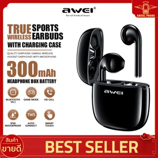 AWei หูฟังอินเอียร์ รุ่น T28P แบบไร้สาย True Wireless Earbuds กันน้ำ/เหงื่อ ระบบสัมผัส หน้าจอดิจิตอล LED