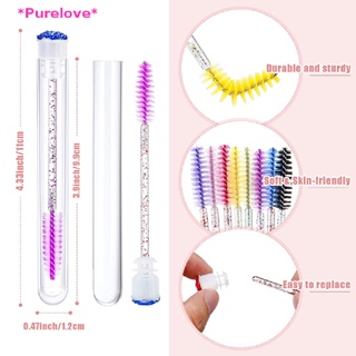 Purelove&gt; 12*Reusable Disposable Mascara Wands Eyebrow Brush With Applicator Eyelash Brush new