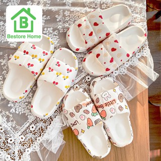 Bestorehome รองเท้าแตะแฟชั่นมินิมอล รองเท้าสไตล์เกาหลี ลายน่ารักแบบตะโกน พื้นนุ่ม ใส่สบายเท้า
