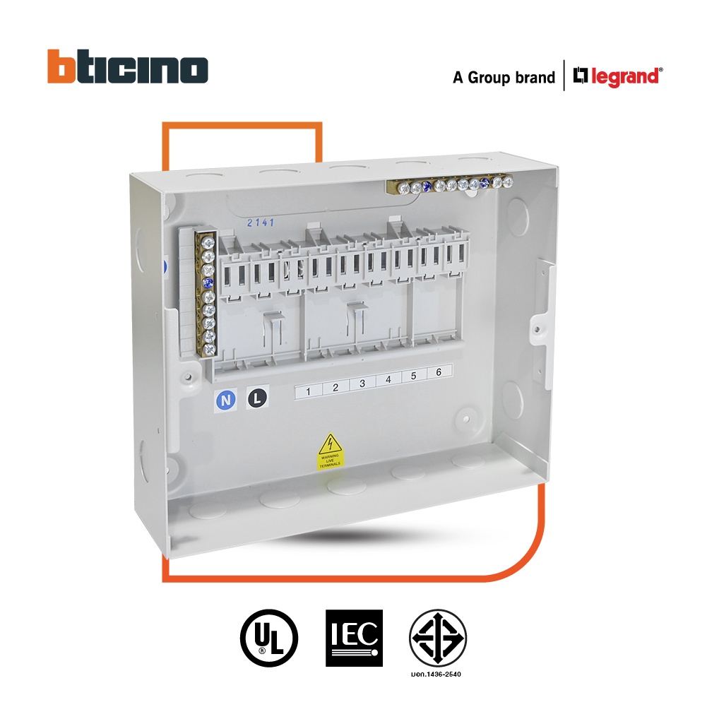 bticino-ตู้คอนซูเมอร์-ยูนิต-ปลั๊ก-อิน-6ช่อง-consumer-unit-plug-in-btplug-รุ่น-btcn6-สั่งซื้อได้ที่ร้าน-btismart