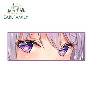 Earlfamily สติกเกอร์ไวนิล Waifu girl Eyes Slap ขนาด 13 ซม. x 4.7 ซม. สําหรับติดตกแต่งรถยนต์ แล็ปท็อป