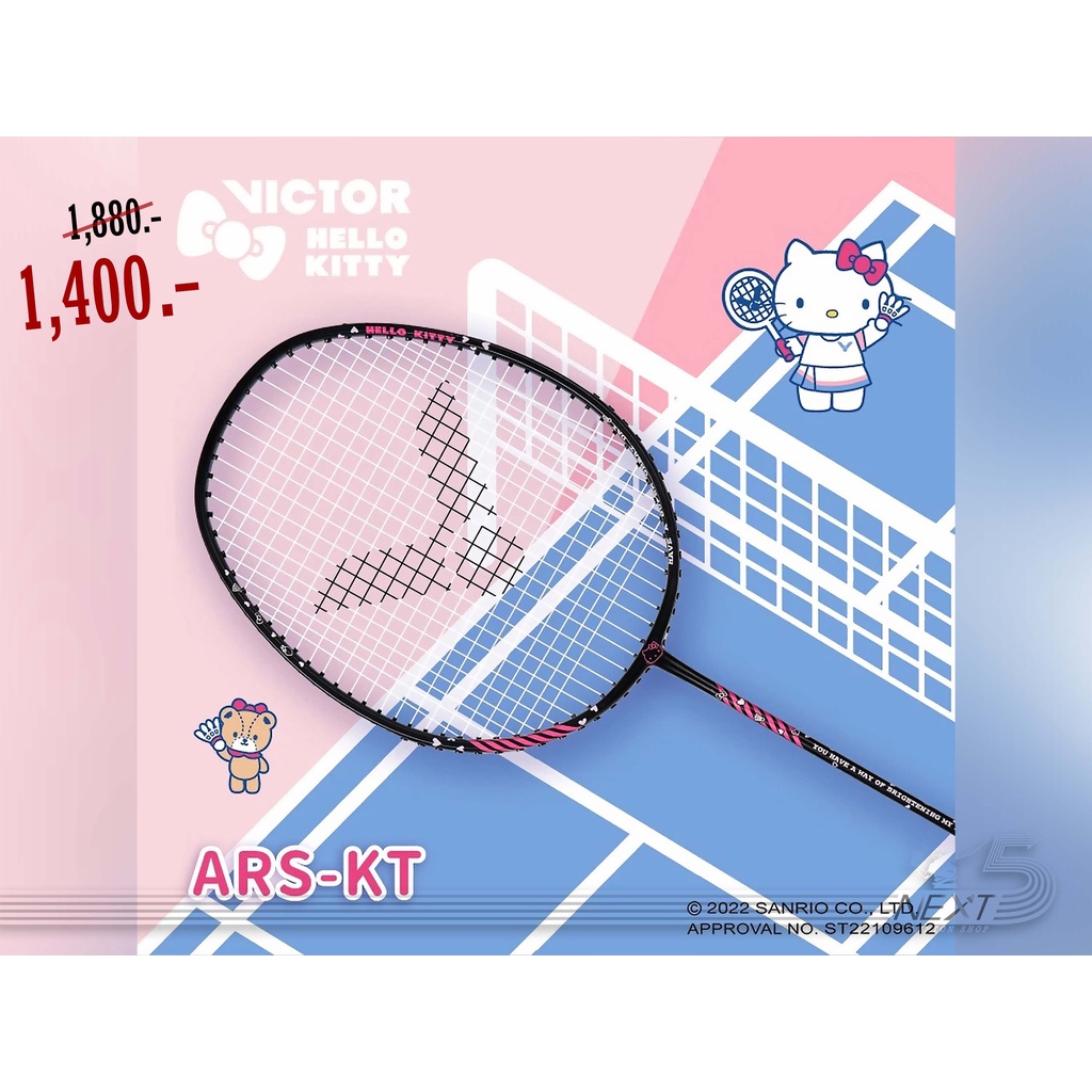 Victor ไม้แบดมินตัน VICTOR X HELLO KITTY รุ่น ARS-KT มี Free-core แถม ...