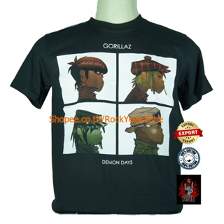 เสื้อวง Gorillaz เสื้อไซส์ยุโรป กอริลลาซ PTA585 เสื้อวงดนตรีร็อค เดธเมทัลเสื้อยืด _22