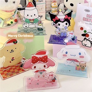 🎄พร้อมส่ง!แสตนดี้อะคริลิค ลายการ์ตูน sanrio  ซานริโอ้ตั้งโต๊ะ คริสต์มาส ขนาด10cm