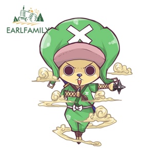 Earlfamily สติกเกอร์กันน้ํา กันแดด พิมพ์ลายอนิเมะ One Piece 13 ซม. x 10.2 ซม. สําหรับตกแต่งรถยนต์