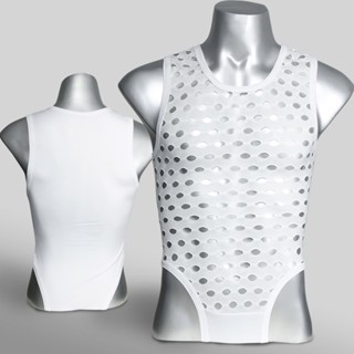 BS04 Men sexy bodysuit เสื้อกล้ามบอดี้สูท