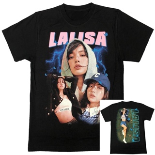 ☀ Lalisa T-shirt Cotton round neck T-shirt Mens T-shirt Top Black T-shirtTee