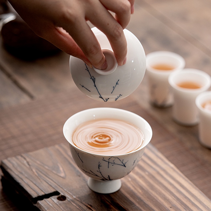 ชุดถ้วยชาเซรามิค-เคลือบเงา-หลากสี-ของใช้ในครัวเรือน-สไตล์ไต้หวัน