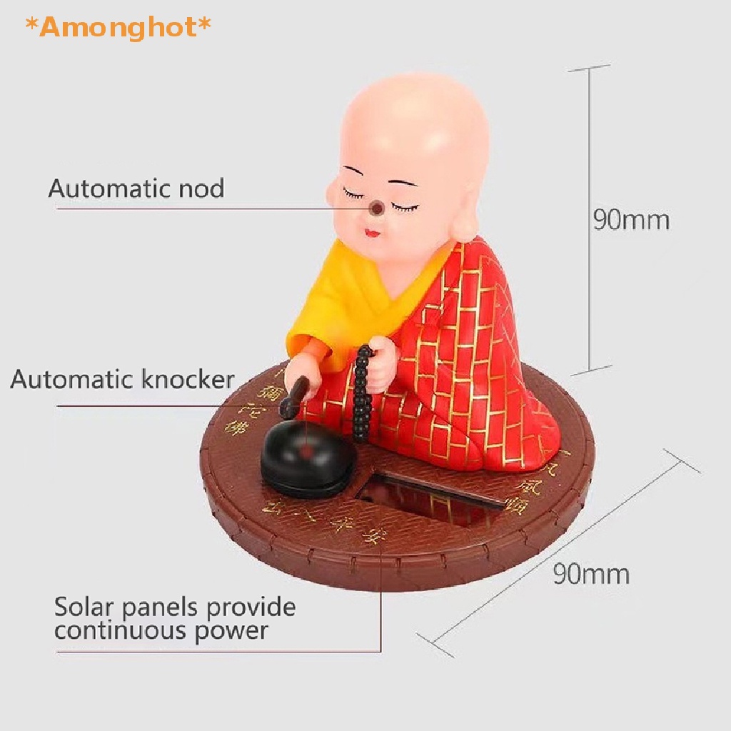 amonghot-gt-ฟิกเกอร์รูปปั้นพระพุทธรูปเต้นรํา-พลังงานแสงอาทิตย์-สําหรับตกแต่งรถยนต์