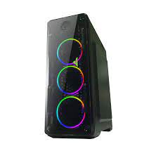 case Gview (จีวิว) i5-40 สีดำUSB3.0 1 ช่อง รวมพัดลม LED สีขาว 4 ตัว ...