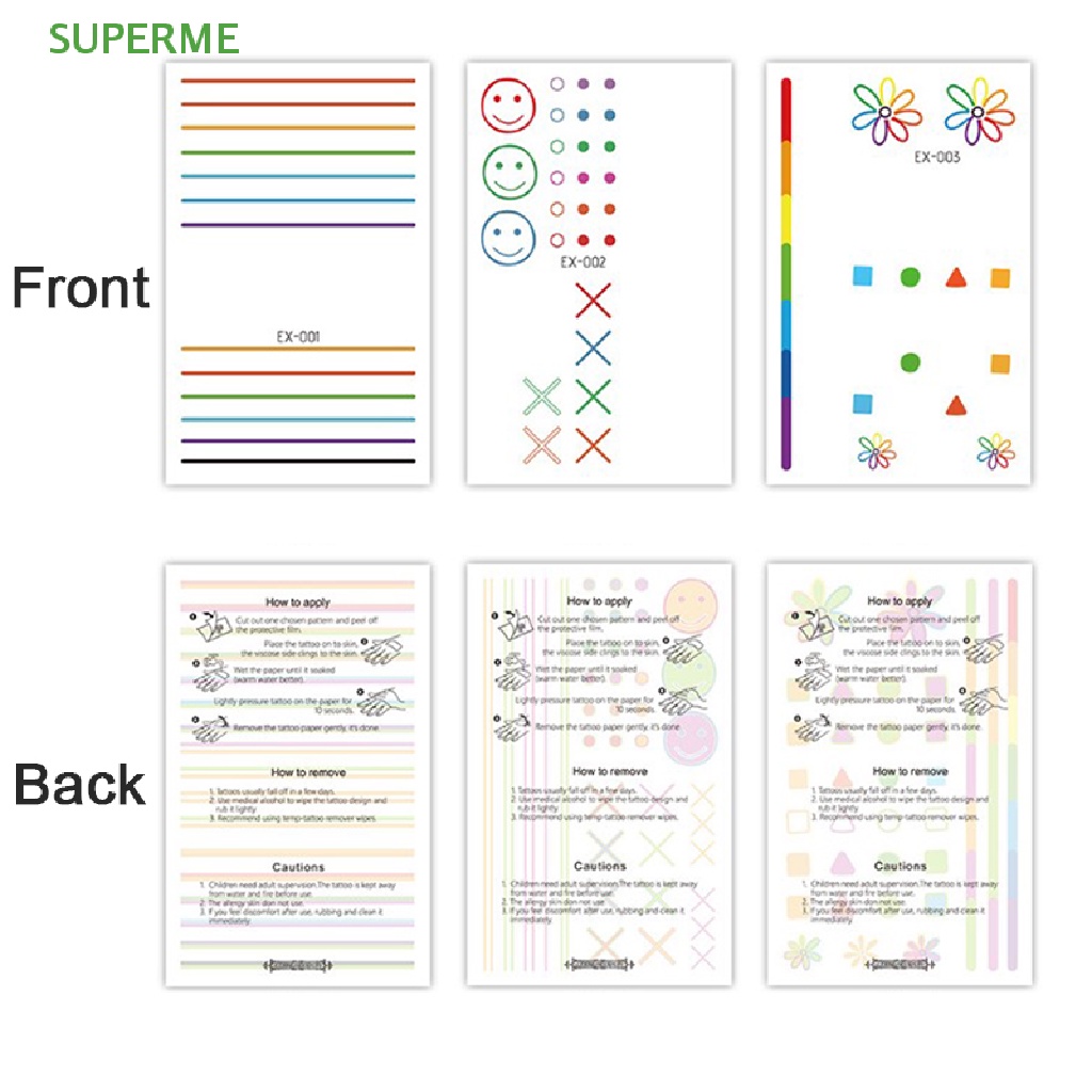 superme-ขายดี-สติกเกอร์รอยสักชั่วคราว-เรืองแสง-กันน้ํา