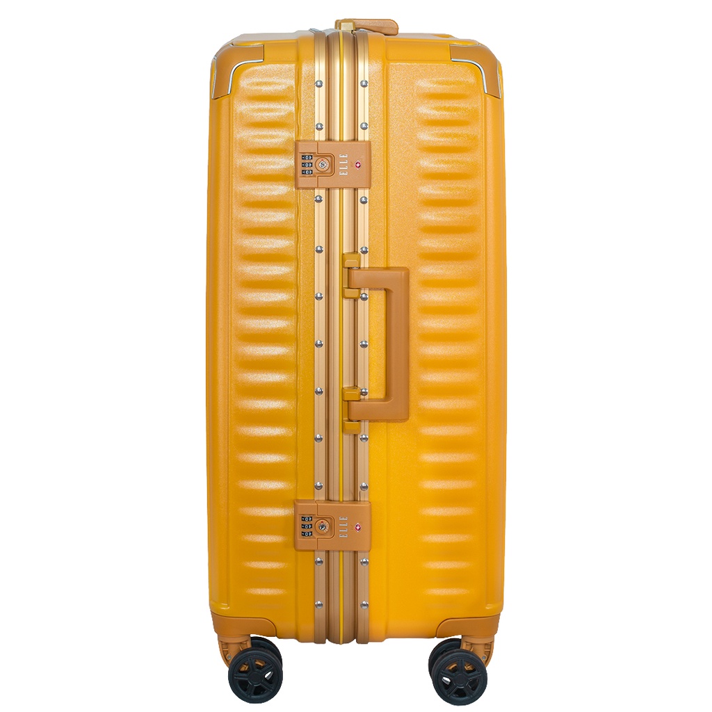 elle-travel-ripple-collection-large-28-luggage-100-polycarbonate-pc-secure-aluminum-frame-mustard