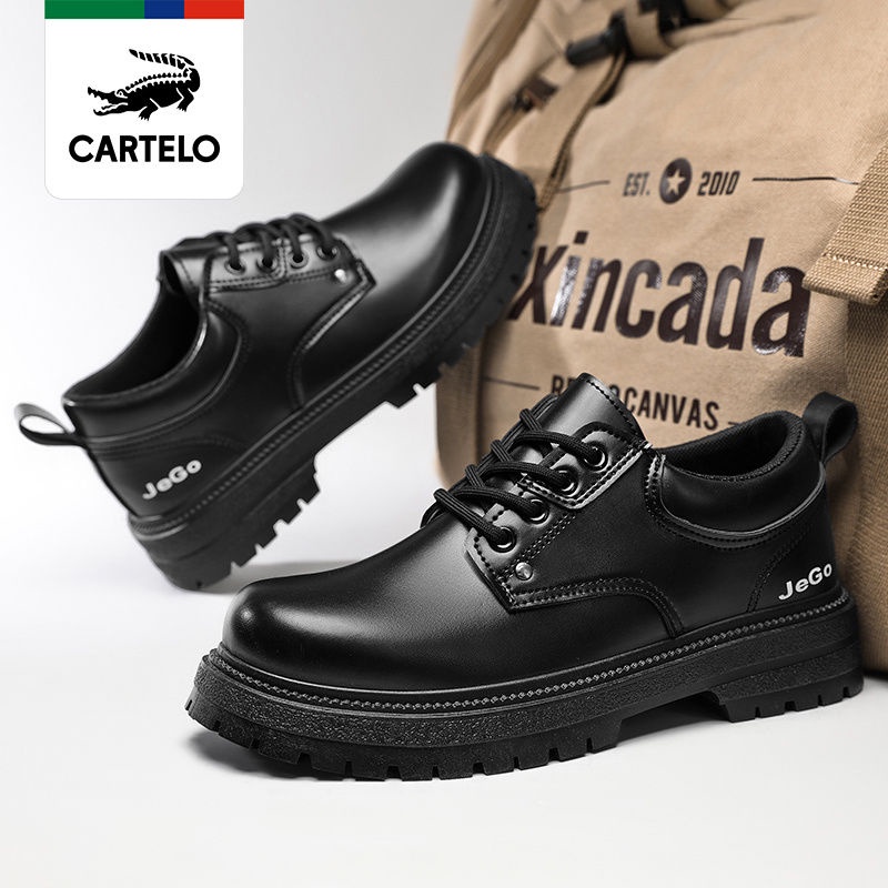 รองเท้าผู้ชาย-cardi-le-crocodile-ปกป้องแรงงานรองเท้าทำงานรองเท้ามาร์ตินแบบวินเทจหุ้มข้อต่ำสำหรับฤดูหนาวสำหรับผู้ชายรอ