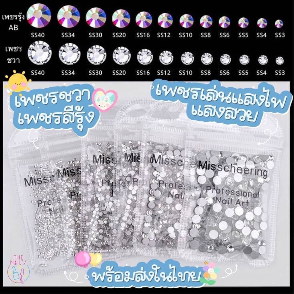 พร้อมส่งในไทย-ส่งไวมาก-เพชรชวา-อะไหล่เพชรติดเล็บ-ความวิ้งระดับ10-เล่นแสง-ss