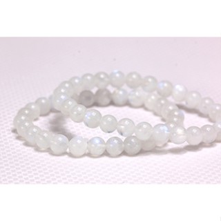 กำไลข้อมือหิน มูนสโตน Moonstone 6 mm เกรด AA *หินแท้ ธรรมชาติ*