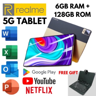 เช็ครีวิวสินค้า[จัดส่งภายใน 24 ชั่วโมง]แท็บเล็ตพีซี Realme Pad 12.1 นิ้ว แอนดรอยด์ 11.0 [ ROM 6GB + 128GB ] DualSIM