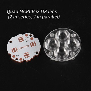 เลนส์ทองแดง DTP MCPCB และ TIR สําหรับไฟฉาย LED Convoy Triple