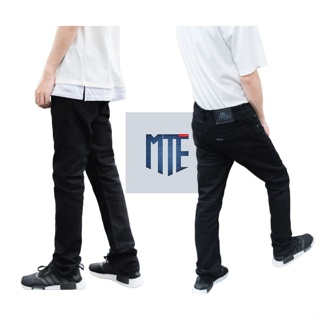 MTE กางเกงยีนส์ ขากระบอกเล็ก ยีนส์ดำ ผ้ายืด เป้ากระดุม รุ่น M201 สินค้าพร้อมส่ง มีบริการเก็บเงินปลายทางด้วยครับ เอว28-36