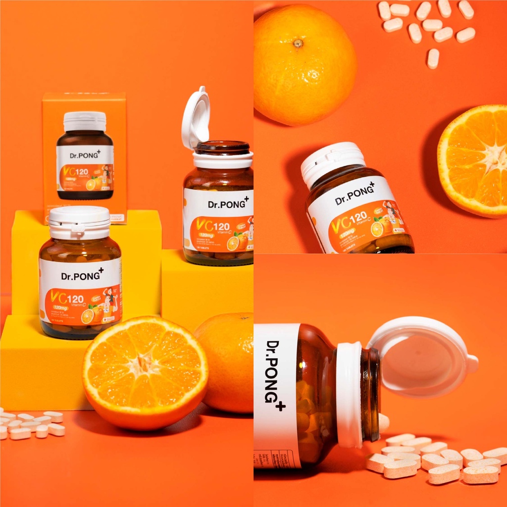 ภาพสินค้าDr.PONG VC120 Vitamin C 120 mg candy วิตามินซีเม็ด SUGAR FREE 120 เม็ด จากร้าน drpongshop บน Shopee ภาพที่ 8