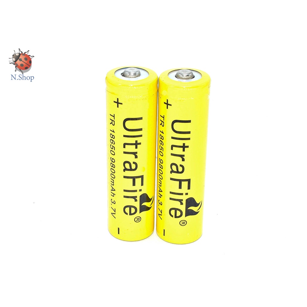 Ultrafire 18650 แบตเตอรี่ลิเธียมแบบชาร์จไฟได้ 9800mAh 3.7V ชนิด **หัว ...