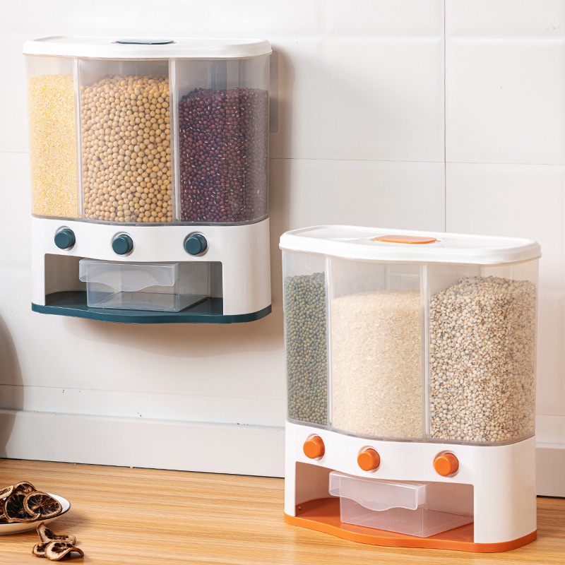6l-wall-mounted-rice-bucket-food-grains-classified-storage-box-can-sealed-moisture-proof-tank-kitchen-cereal-dispenser-c