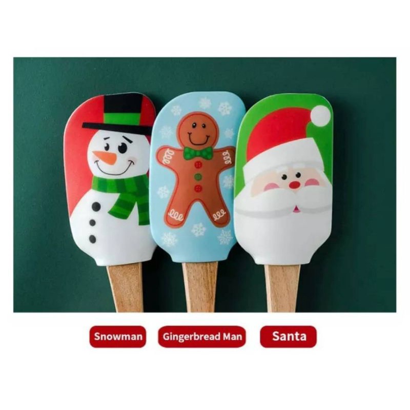 สินค้ามาใหม่วันนี้-spatula-christmas-silicone-ที่ปาดครีมซิลิโคน