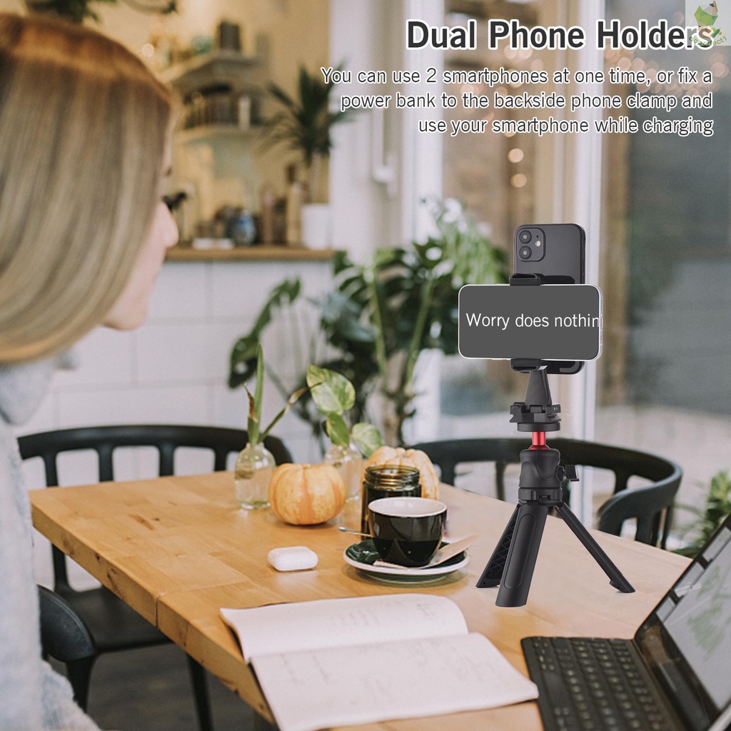 andoer-multifunctional-smartphone-video-kit-including-universal-phone-tripod-mount-with-dual-phone-holders-4-cold-shoe-mounts-desktop-tripod-for-vlog-live-streaming-oline-video-teaching-meeting