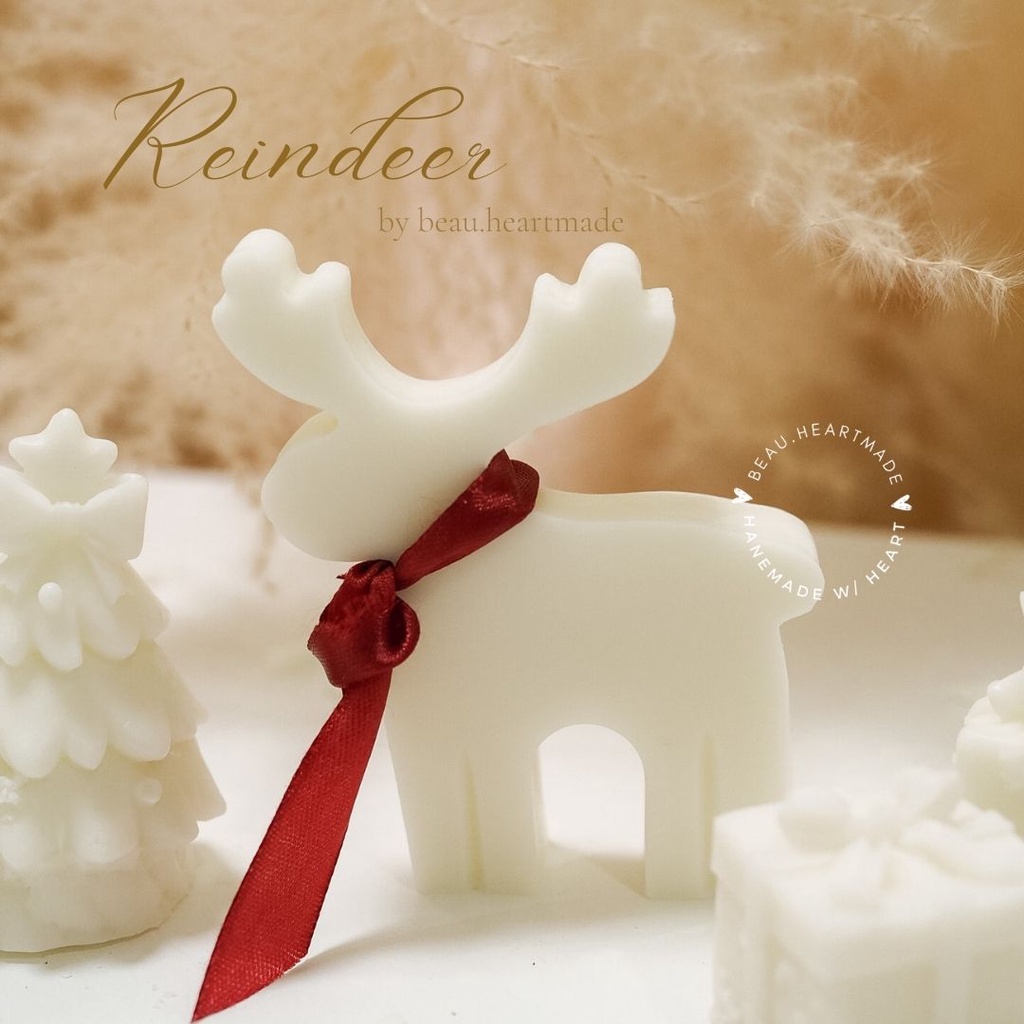 เทียนหอม-รูปทรงกวาง-reindeer-เทียนหอม-เทียนหอมไขถั่วเหลือง-ไร้ควัน-ไม่มีพาราฟิน-เทียนหอมตกแต่งบ้าน-เทียนตกแต่งบ้าน