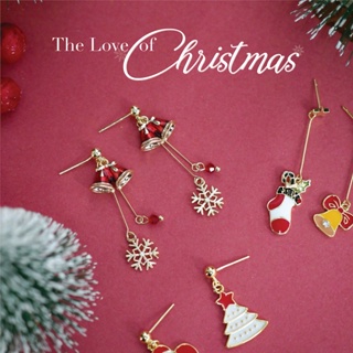 สินค้า The love of Christmas.🎅🏻🌲 คริสต์มาสจะมาแล้ววว!! ต่างหูคริสต์มาส ต่างหูระย้า ต่างหูออกงาน
