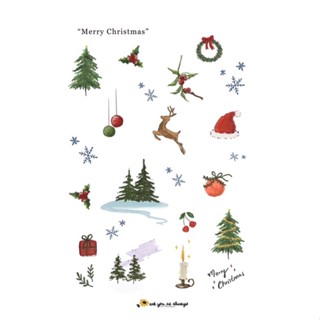 Stickerใส Merry Christmas