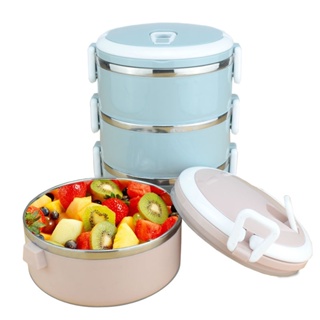 3 Layers Leakproof 304 Stainless Steel Lunch Box Portable Picnic Food Container Bento Tiffin Box Thermal Storage Box