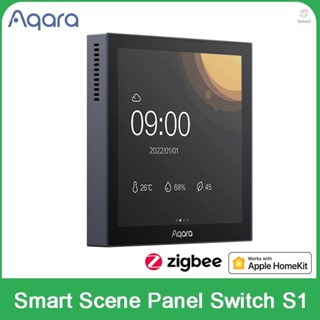 Btt Aqara แผงสวิตช์อัจฉริยะ S1 Zigbee 3.0 หน้าจอสัมผัส 3.95 นิ้ว AI จดจําท่าทาง ควบคุมด้วยเสียง สําหรับบ้าน