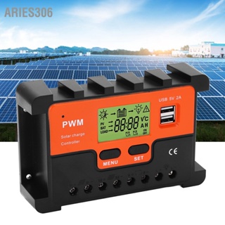 BAries306 แผงควบคุมการเก็บประจุพลังงานแสงอาทิตย์ 12V 24V Pwm สําหรับเรือ Rv 40A