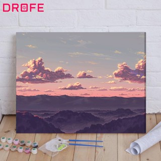 Drofe ภาพวาดสีน้ํามันบนผ้าใบ ตามตัวเลข ไม่มีกรอบ ขนาด 40*50 ซม. สําหรับตกแต่งบ้าน ของขวัญ DIY