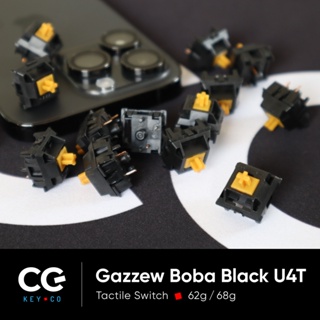 ภาพขนาดย่อของภาพหน้าปกสินค้าGazzew Boba Black U4T Tactile Switch (2022 Limited Edition) สวิตช์สองจังหวะ จากร้าน cgkey.co บน Shopee