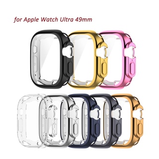 Tpu ชุบไฟฟ้า เคสป้องกัน สําหรับ Apple Watch Ultra 49 มม. ป้องกันหน้าจอ กันชน ป้องกัน