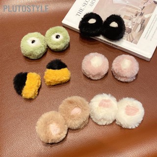 Plutostyle กิ๊บติดผม ผ้ากํามะหยี่ขนนิ่ม รูปหูสัตว์น่ารัก ให้ความอบอุ่น สําหรับงานปาร์ตี้ ช้อปปิ้ง ฤดูหนาว