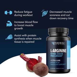 ภาพขนาดย่อของภาพหน้าปกสินค้าอาหารเสริมไนตริกออกไซด์ L-Arginine 1200 มก. ส่งเสริมการเจริญเติบโตของกล้ามเนื้อ เพิ่มการไหลเวียนของเลือด เพิ่มพลังงาน จากร้าน 3ezklt2nrl บน Shopee ภาพที่ 2