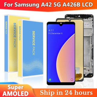 Super AMOLED หน้าจอแสดงผล LCD A426B พร้อมหน้าจอสัมผัสดิจิทัล LCD สําหรับ Samsung A42 5G Galaxy A426