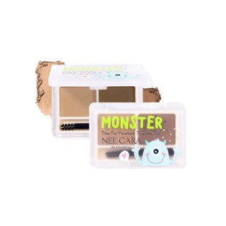 Nee Cara Monster Brow Eyebrow Powder #N1968 : นีคาร่า พาเลทคิ้วมอนส์เตอร์ ปัดคิ้ว เขียนคิ้ว เนื้อฝุ่น x 1 ชิ้น alyst