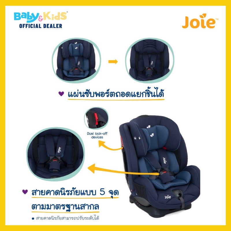 พร้อมส่ง-joie-stages-คาร์ซีท-คาร์ซีทเด็ก-ระบบ-belt-คาร์ซีทเด็กแรกเกิด-7-ปี-ราคาถูก-รับประกันศูนย์ไทย-3-ปี