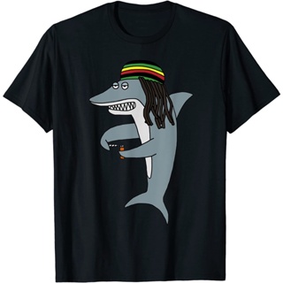Reggae Shark Funny Dreadlock Rasta T-Shirt