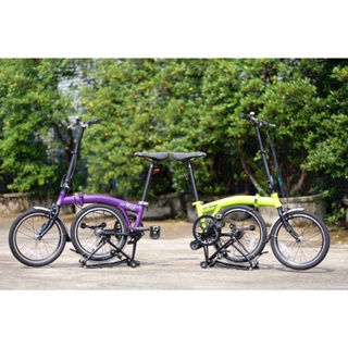 จักรยานพับได้ LA NEO 201 STAGE FOLDING BIKE ALLOY FRAME 1 สปีด สีเขียว ม่วง