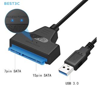 Best3c อะแดปเตอร์อ่านฮาร์ดดิสก์ไดรฟ์ภายนอก USB 3.0 เป็น SATA 2.5 นิ้ว สําหรับสายเคเบิล SSD HDD