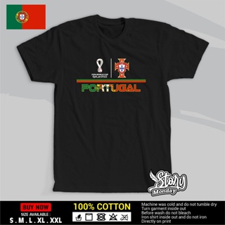 เสื้อยืด พิมพ์ลายโปรตุเกส Fifa World Cup Qatar 2022